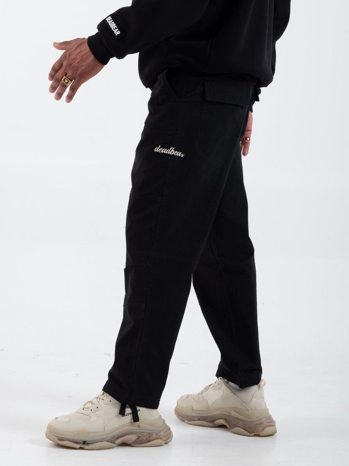 Ripstop Pants Black by DEADBEAR