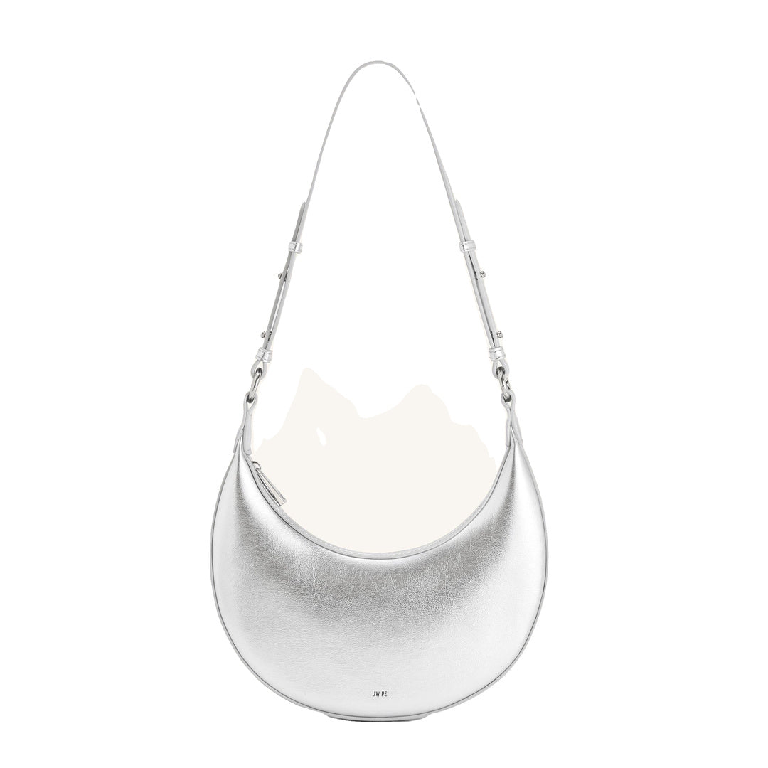 JW PEI Carly Medium Shoulder Bag - Silver by JW PEI