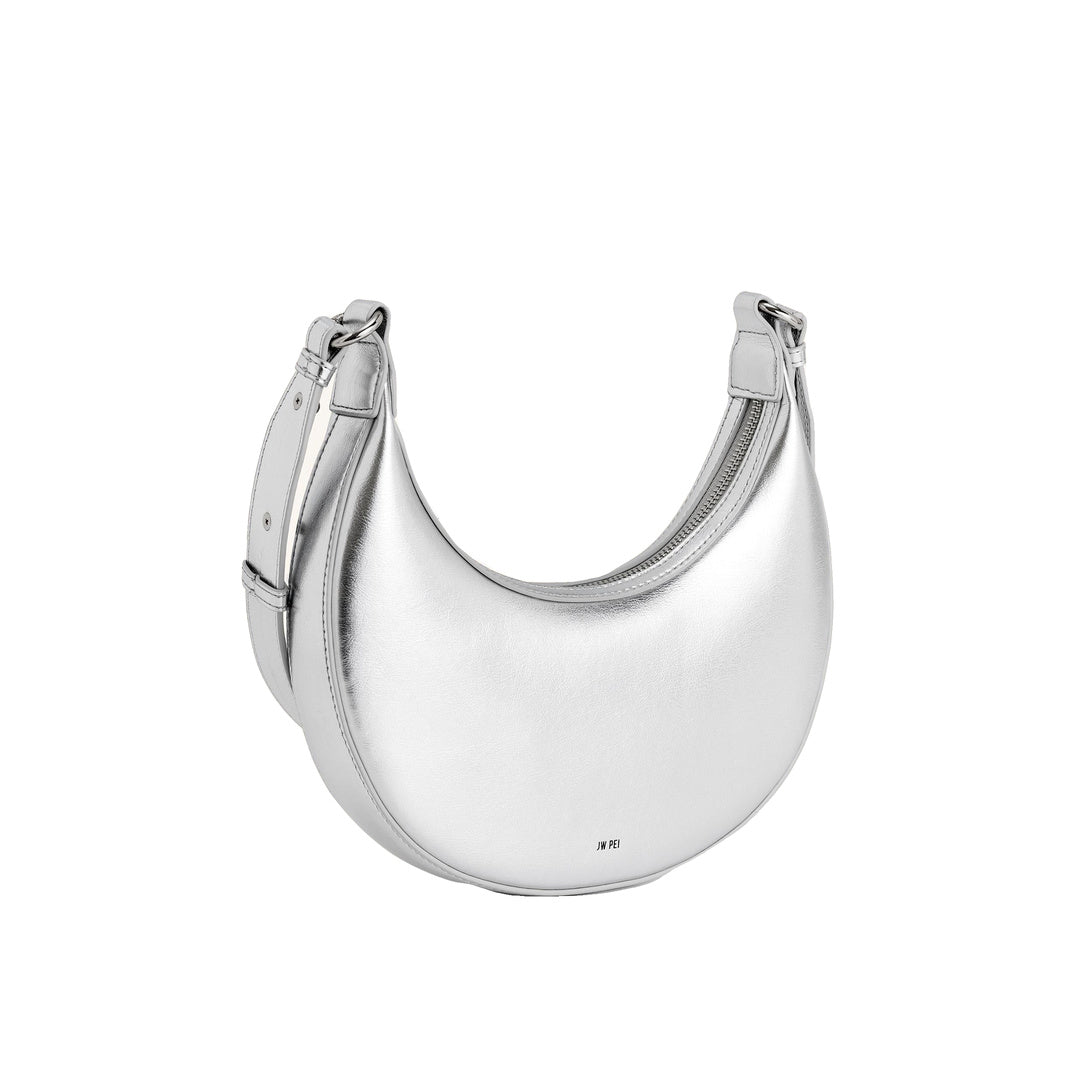 JW PEI Carly Medium Shoulder Bag - Silver by JW PEI