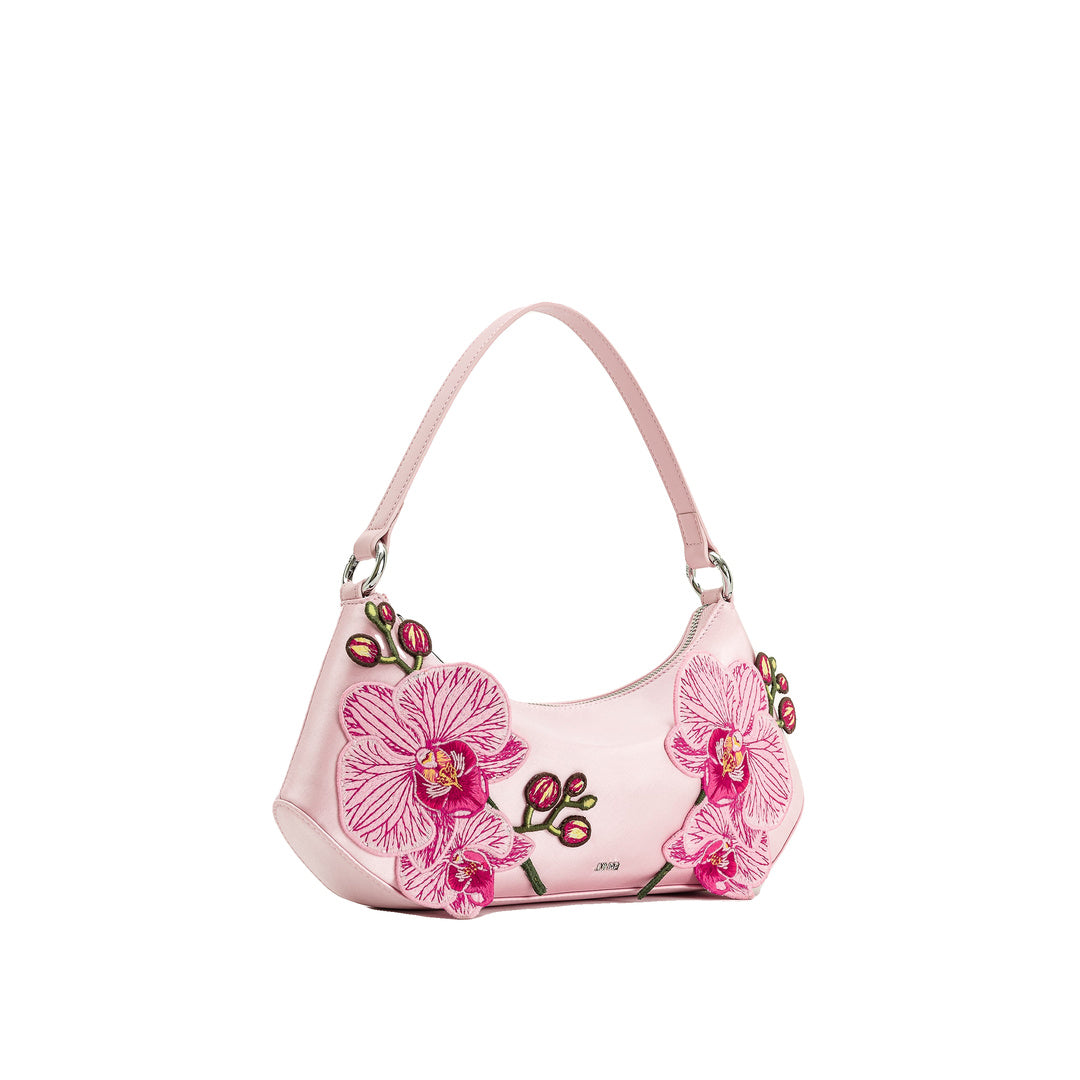 JW PEI Lily Orchid Embroidered Shoulder Bag - Pink by JW PEI