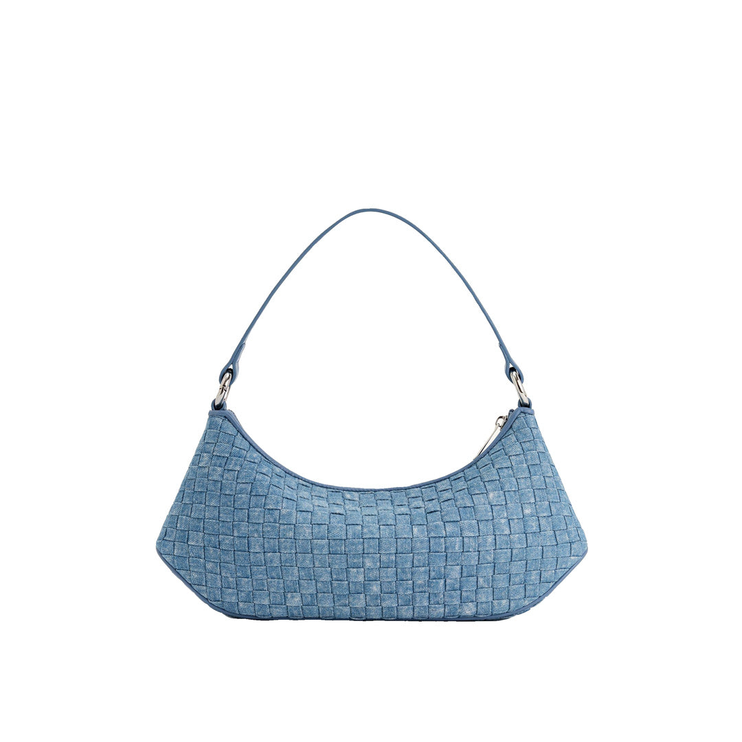 JW PEI Lily Shoulder Bag - Blue Denim Weave by JW PEI