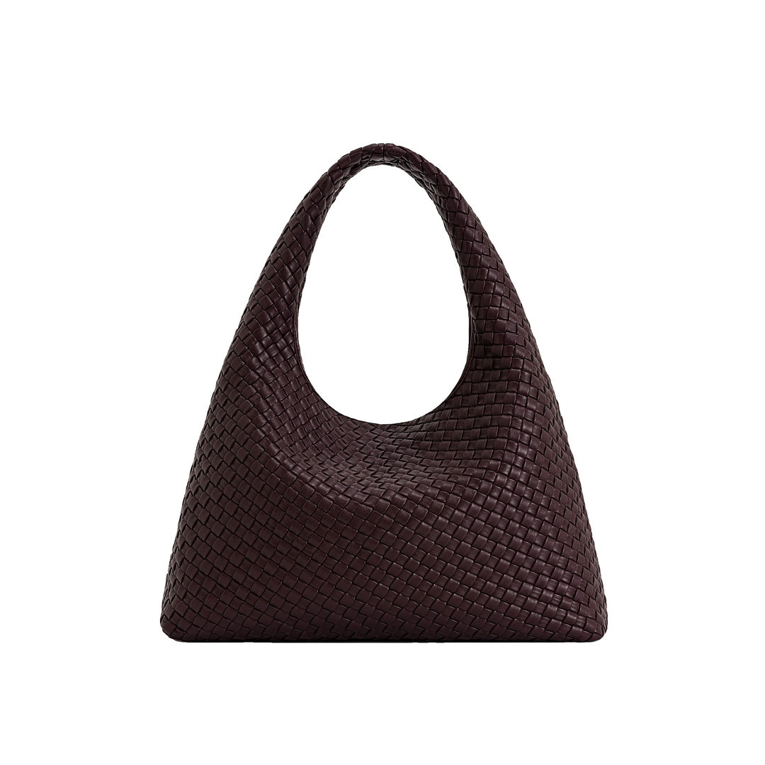 JW PEI Laura Woven Shoulder Bag - Deep Burgundy by JW PEI