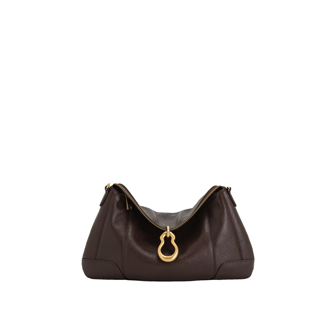 JW PEI Jayla Metal Pendant Embellished Shoulder Bag - Dark Brown by JW PEI