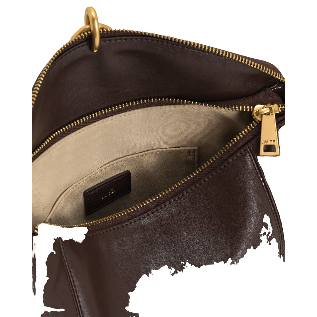 JW PEI Jayla Metal Pendant Embellished Shoulder Bag - Dark Brown by JW PEI