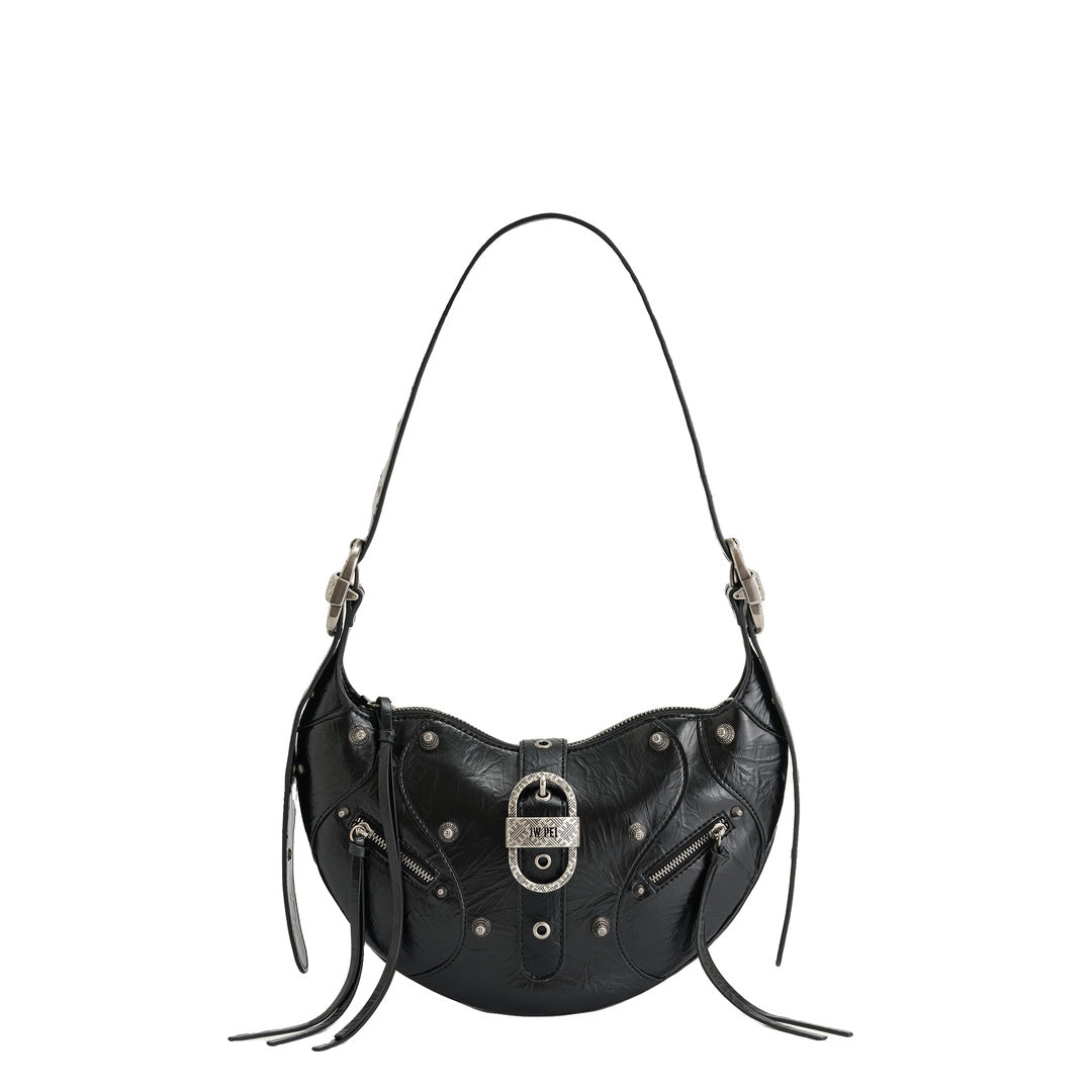 JW PEI Tessa Crushed Shoulder Bag - Black by JW PEI