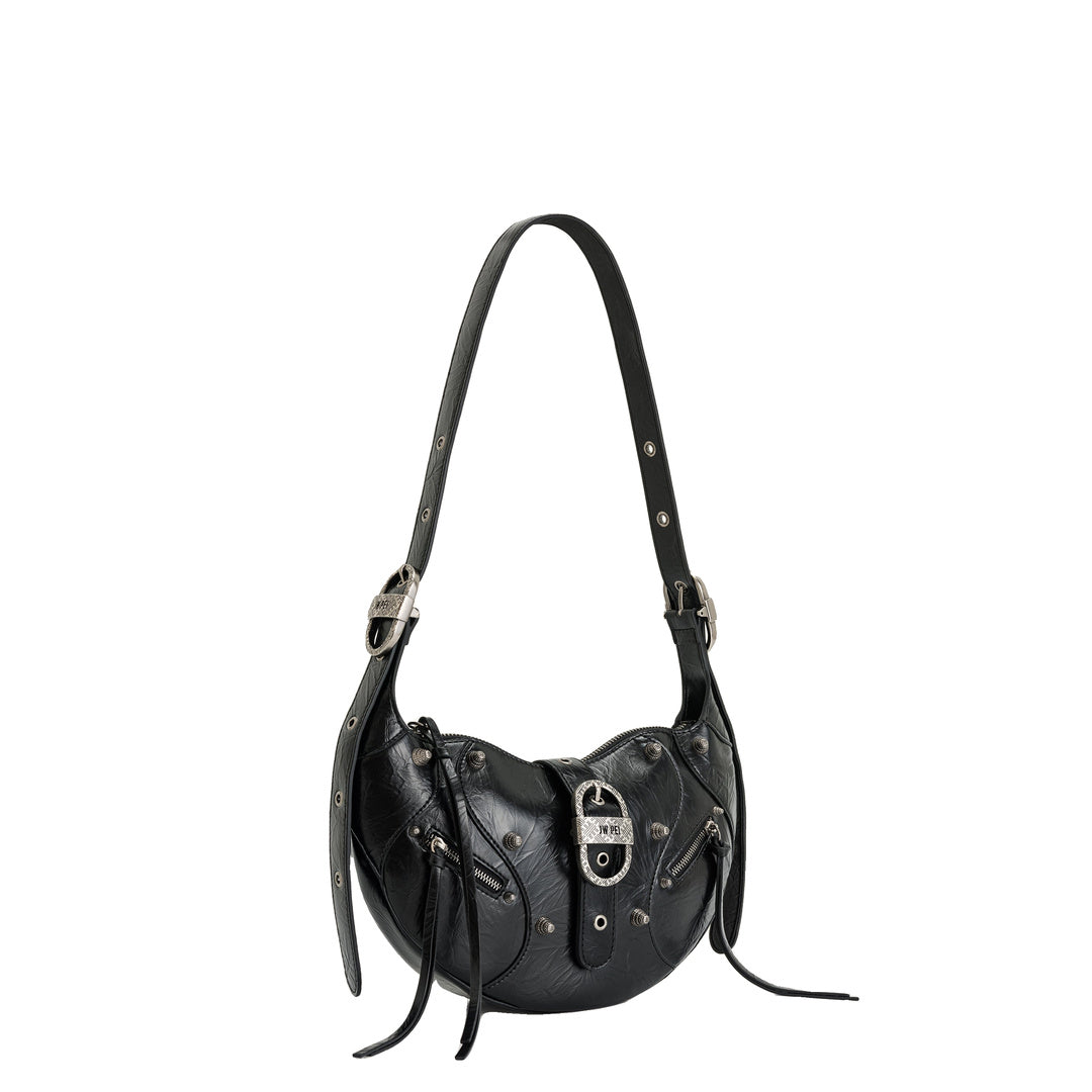 JW PEI Tessa Crushed Shoulder Bag - Black by JW PEI