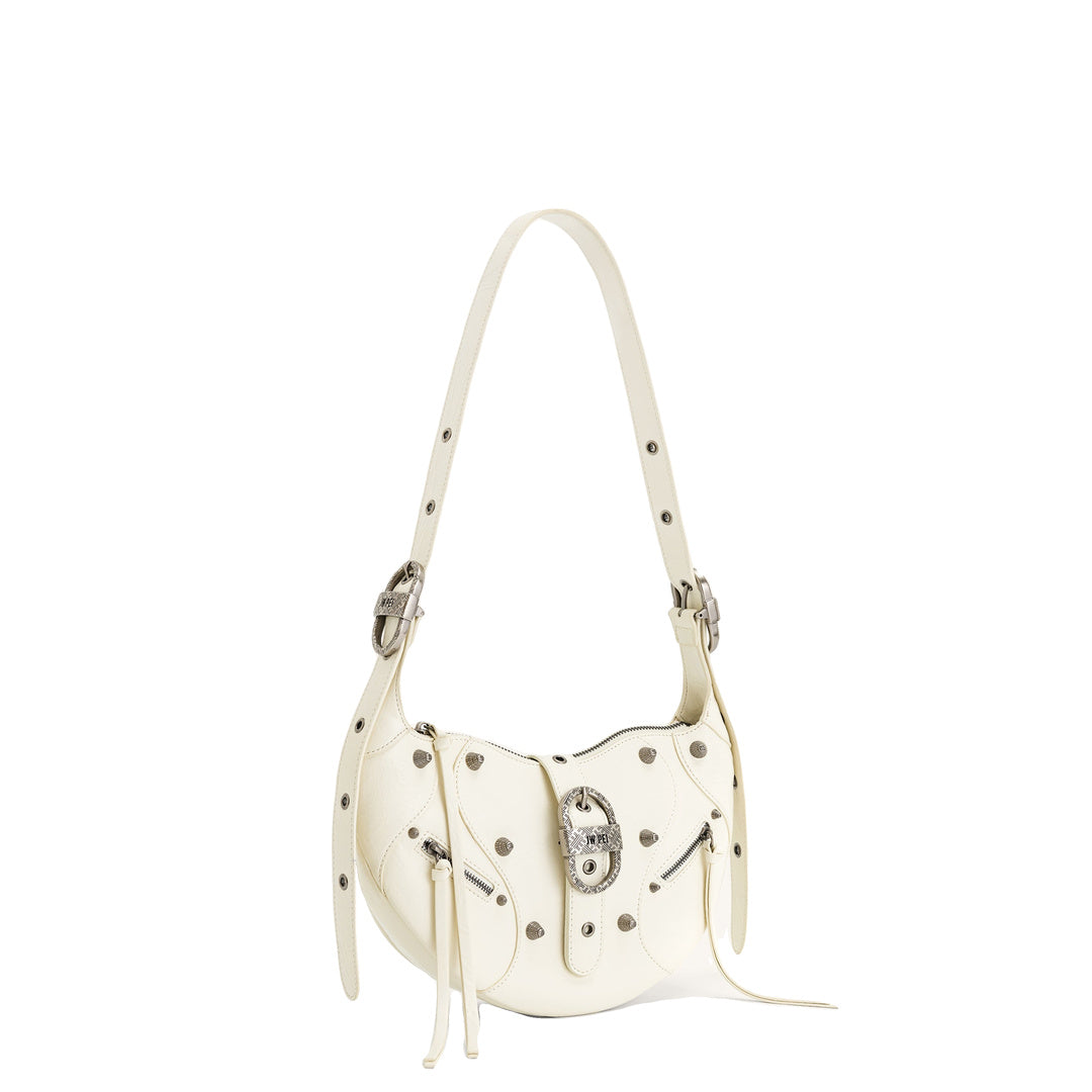 JW PEI Tessa Crushed Shoulder Bag - White by JW PEI