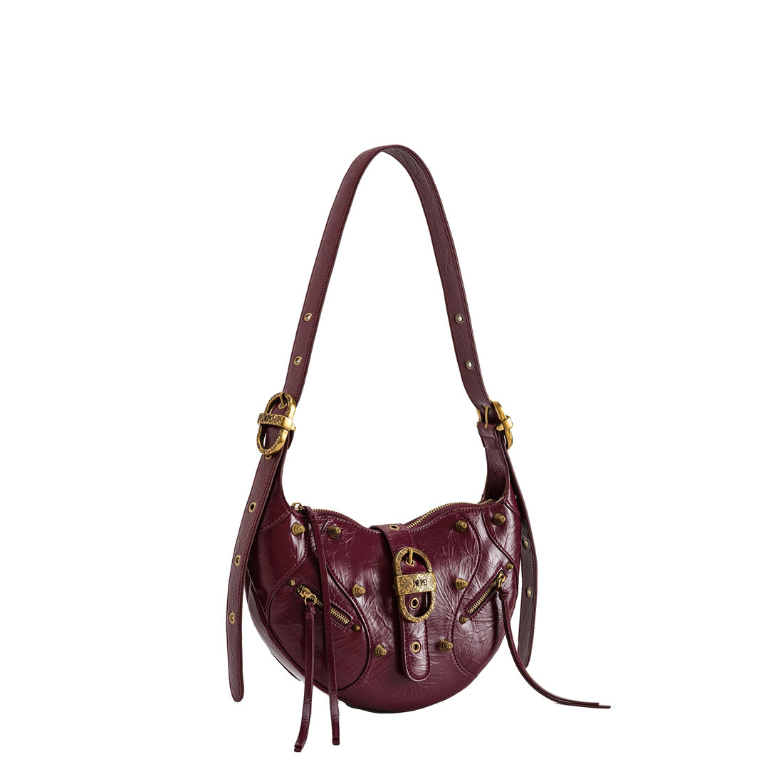 JW PEI Tessa Studded Shoulder Bag - Burgundy by JW PEI