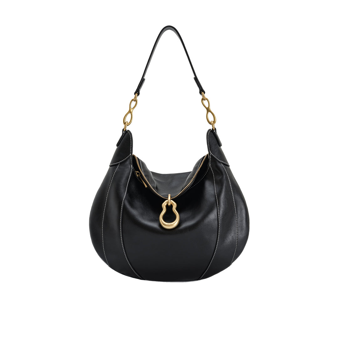 JW PEI Daria Metal Pendant Embellished Shoulder Bag - Black by JW PEI