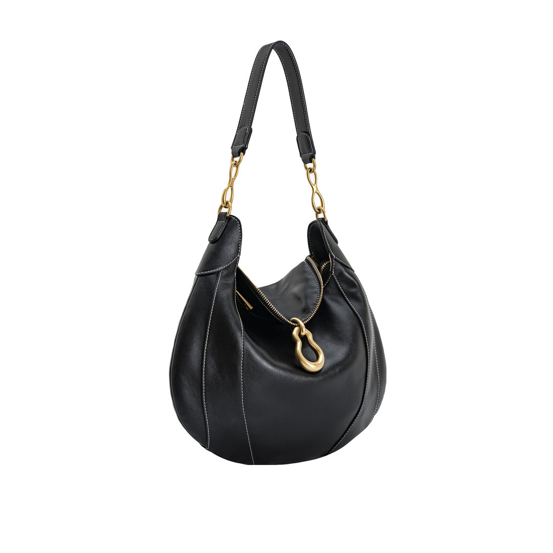JW PEI Daria Metal Pendant Embellished Shoulder Bag - Black by JW PEI