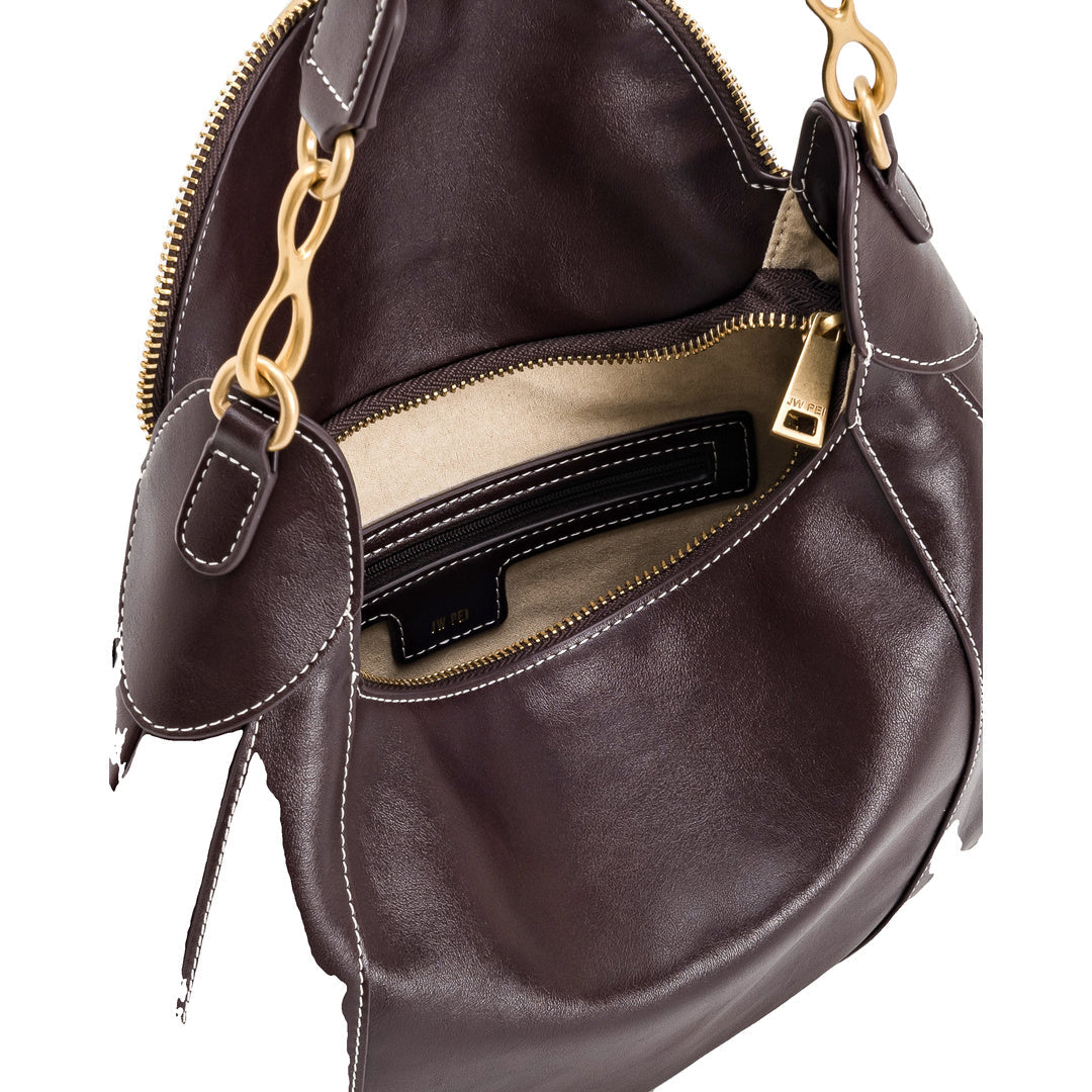 JW PEI Daria Metal Pendant Embellished Shoulder Bag - Dark Brown by JW PEI