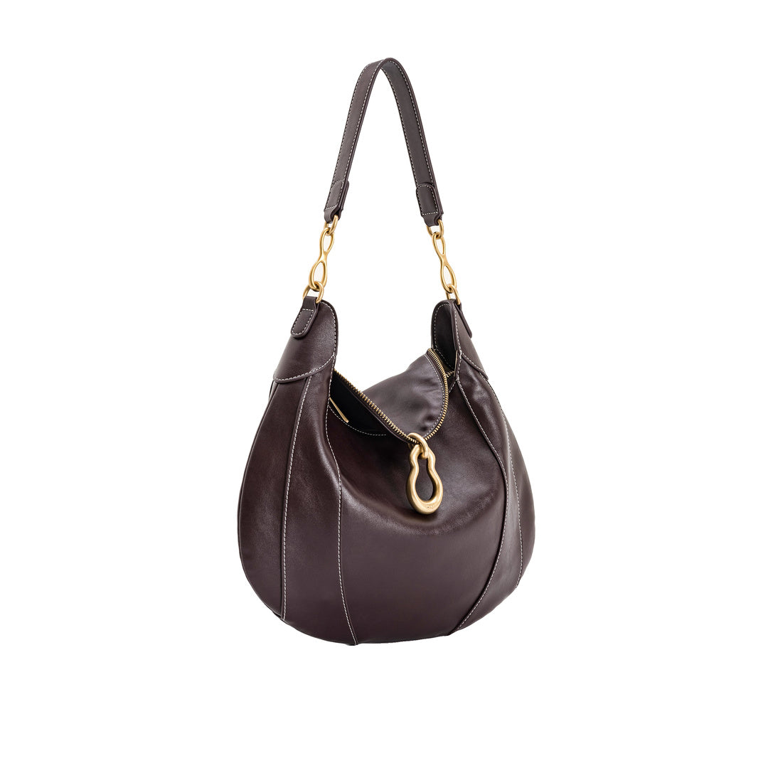 JW PEI Daria Metal Pendant Embellished Shoulder Bag - Dark Brown by JW PEI
