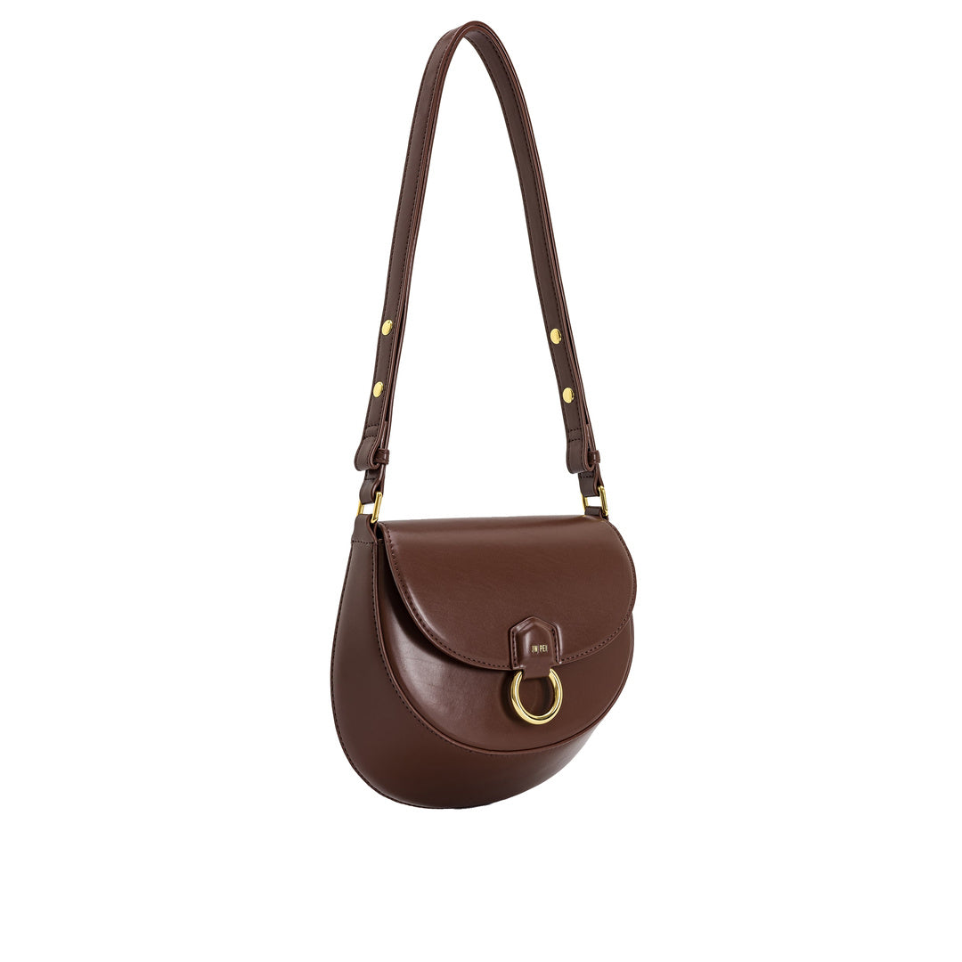 JW PEI Diana Ring Flap Saddle Bag - Brown by JW PEI