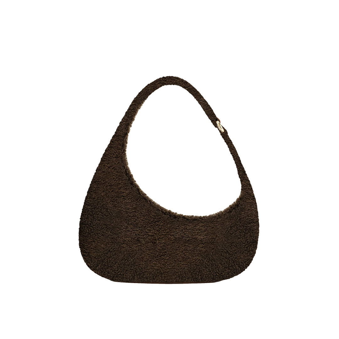 JW PEI Harlee Faux Fur Shoulder Bag - Dark Brown by JW PEI