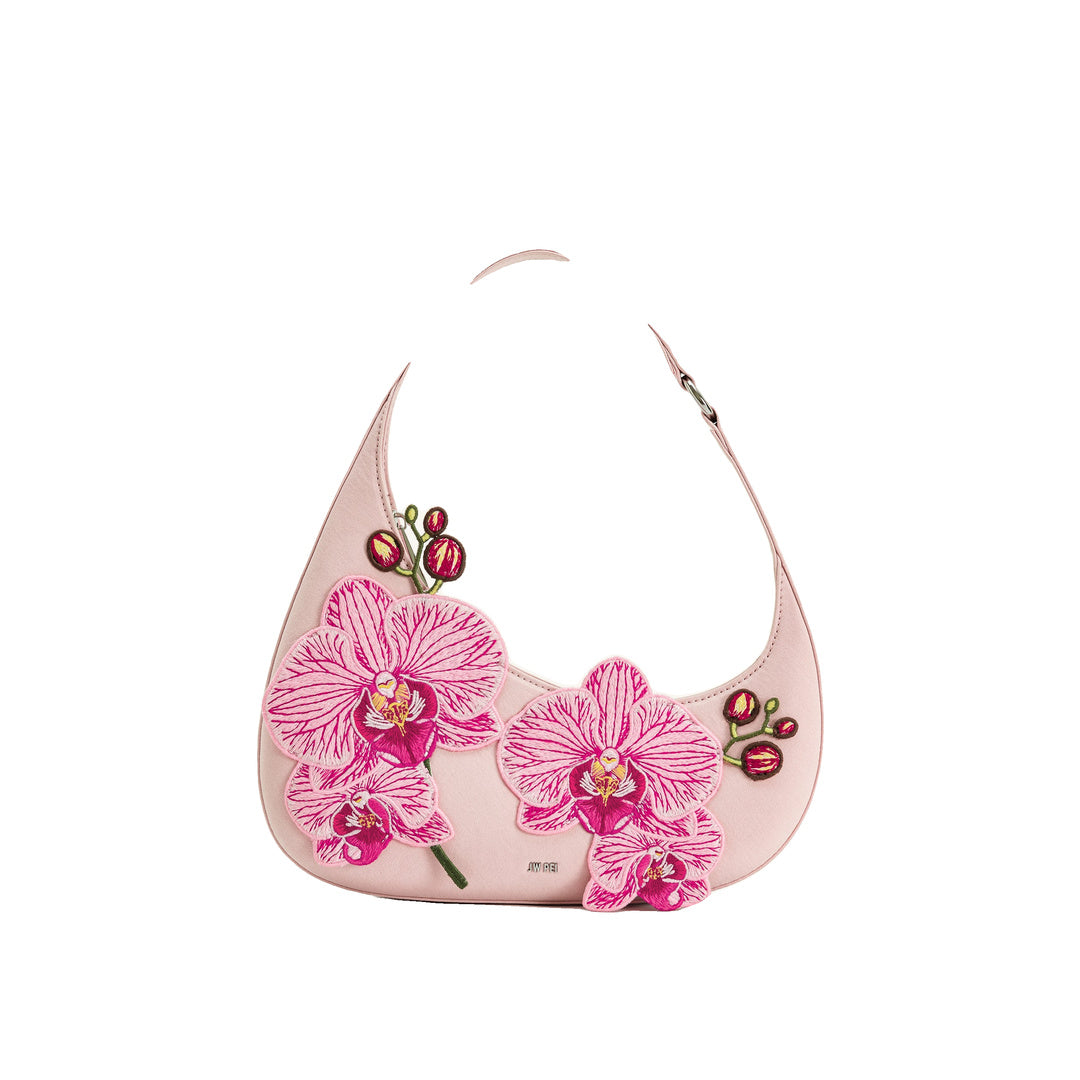 JW PEI Harlee Orchid Embroidered Shoulder Bag - Pink by JW PEI