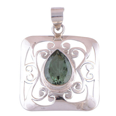 Crystal 925 Sterling Silver Pendant - R300309-16