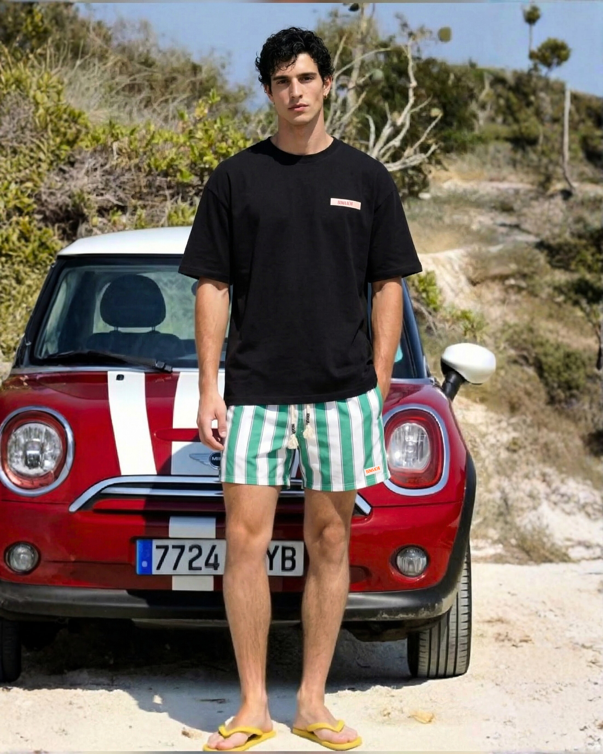 Cannes Beach Surfer Black by BOMAACHI