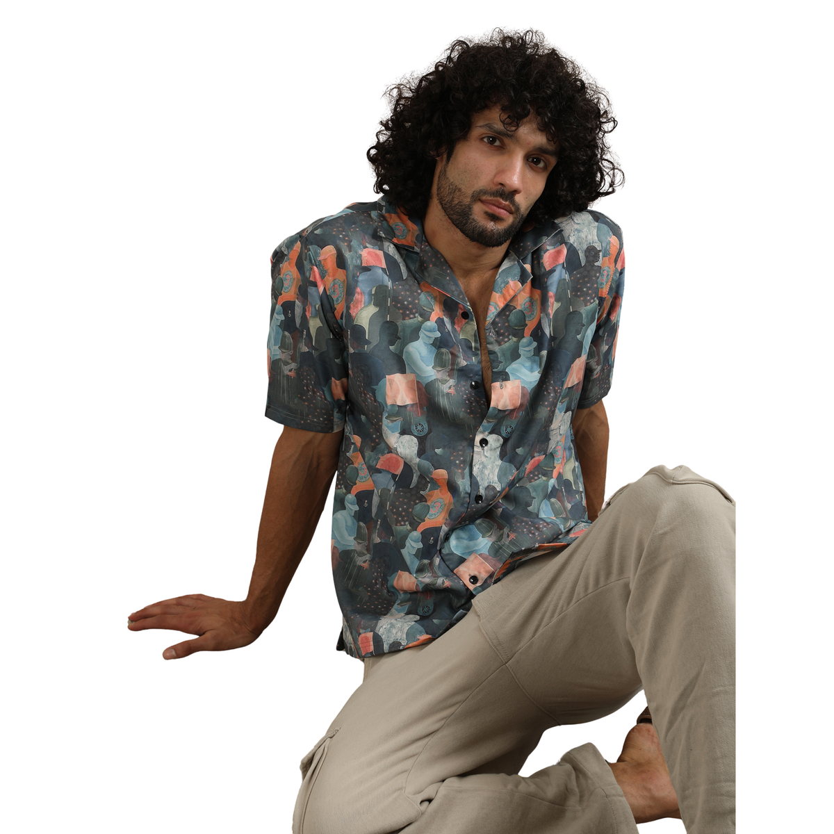 URBAN MIRAGE CUBAN COLLAR SHIRT by GREY AREA