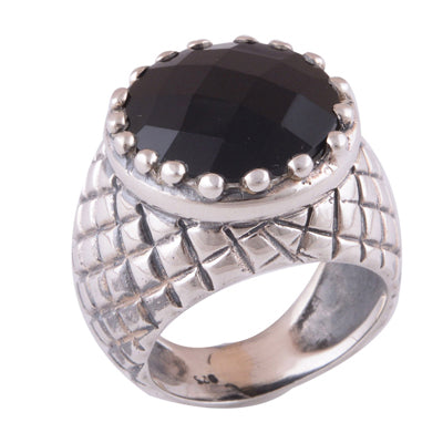 Black Onyx 925 Sterling Silver Ring - R1000320-13