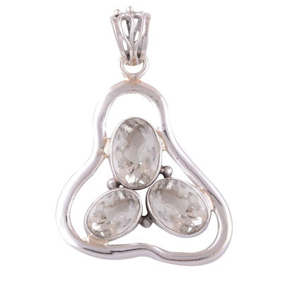 Green Amethyst 925 Sterling Silver Pendant - R300368-48