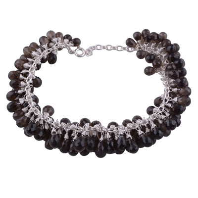 925 STERLING SILVER SMOKY TOPAZ BRACELET - main product photo (R2300204-14)