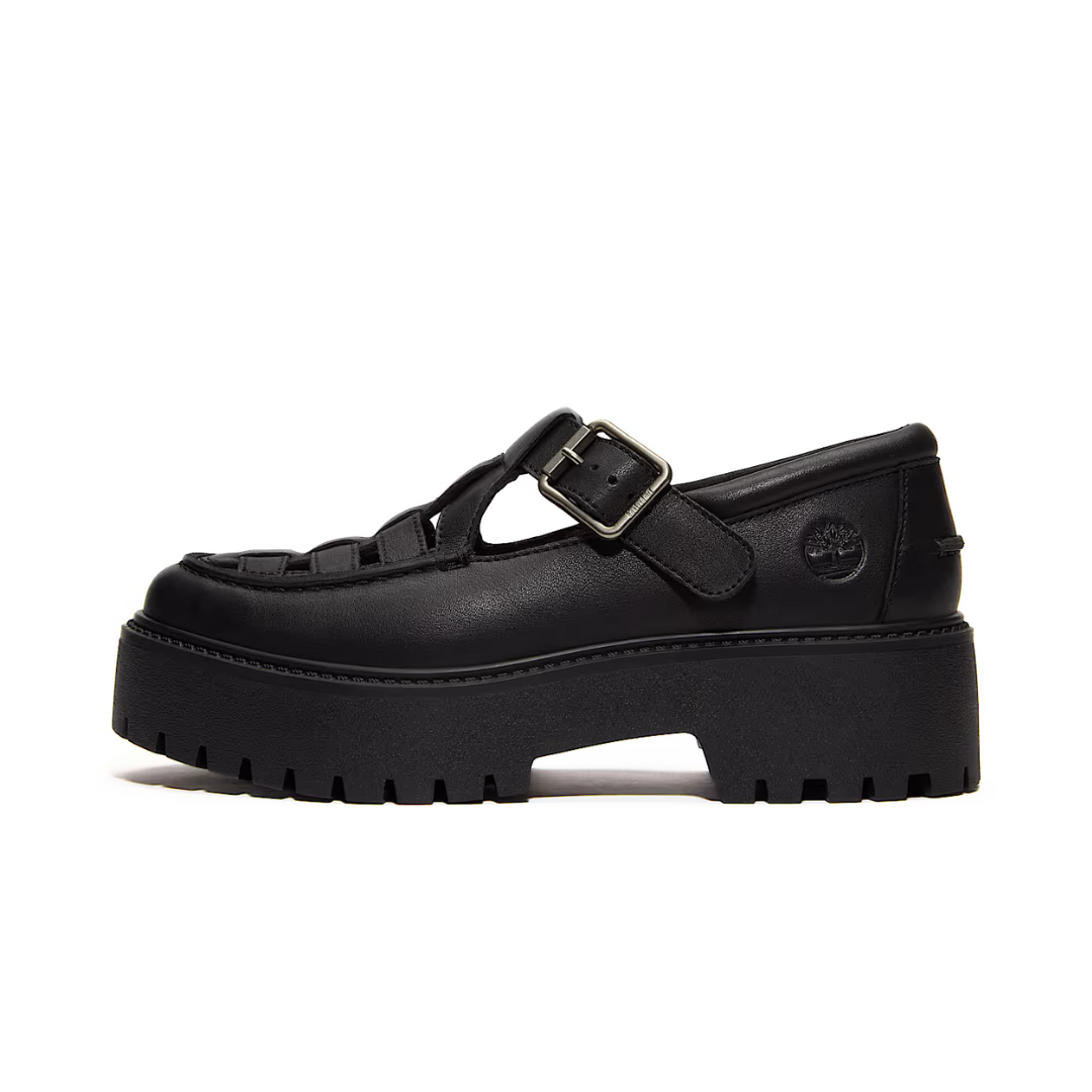 Timberland Stone Street Platform Buckle Black Full-Grain (W) by TIMBERLAND