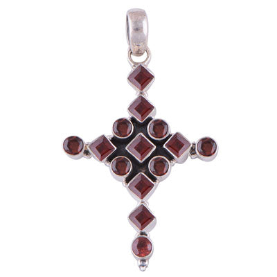 Garnet 925 Sterling Silver Pendant - R300469-30