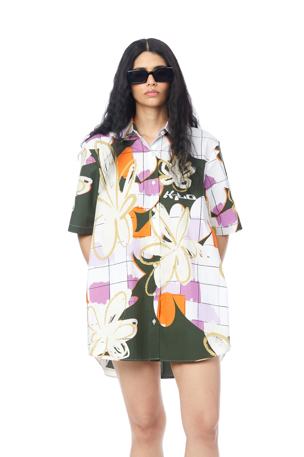 NOVA GRID SHIRT DRESS by Kilogram