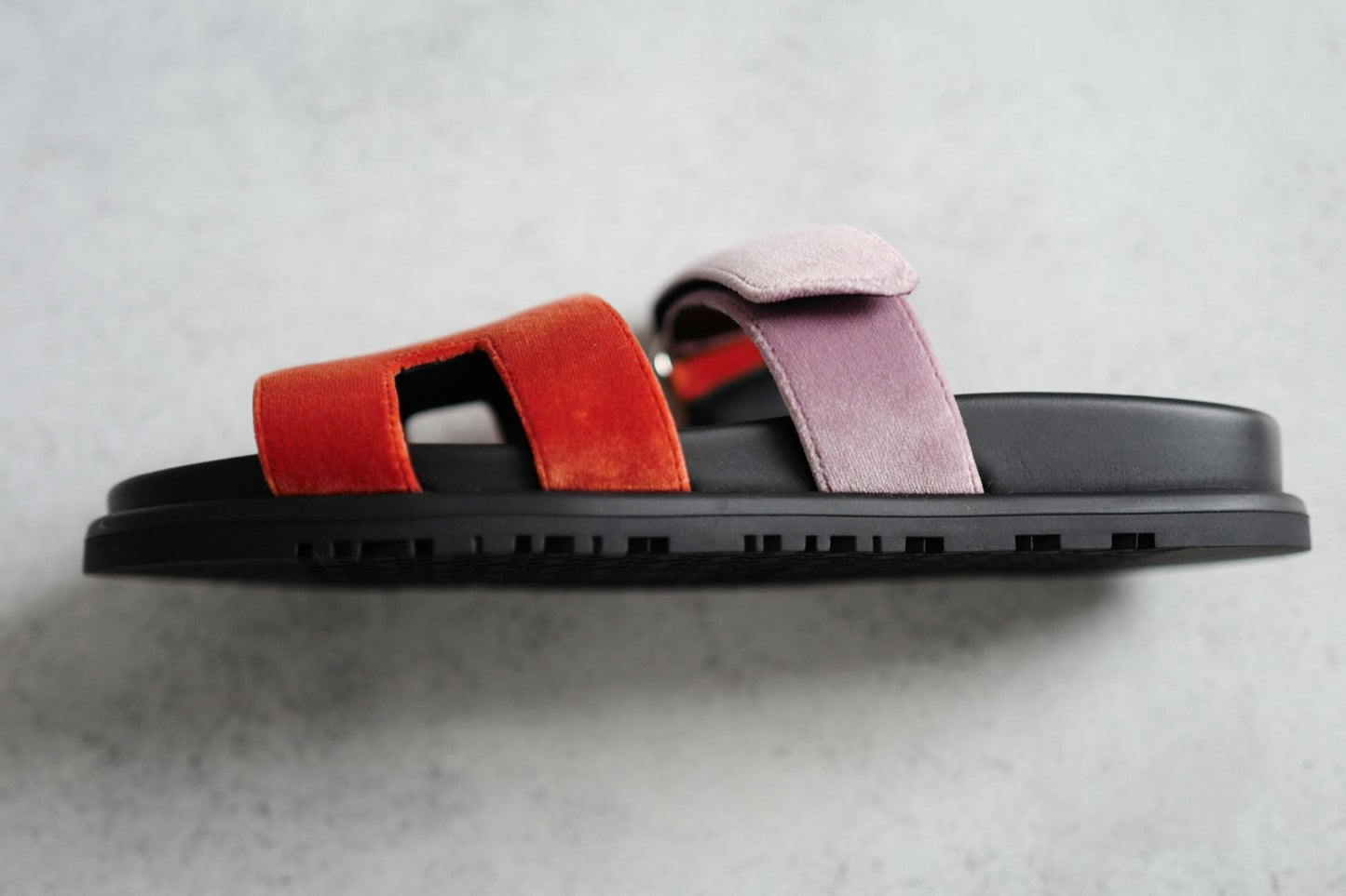 Hermès Chypre Sandals – Orange Canyon & Bruyère Suede Goatskin Edition