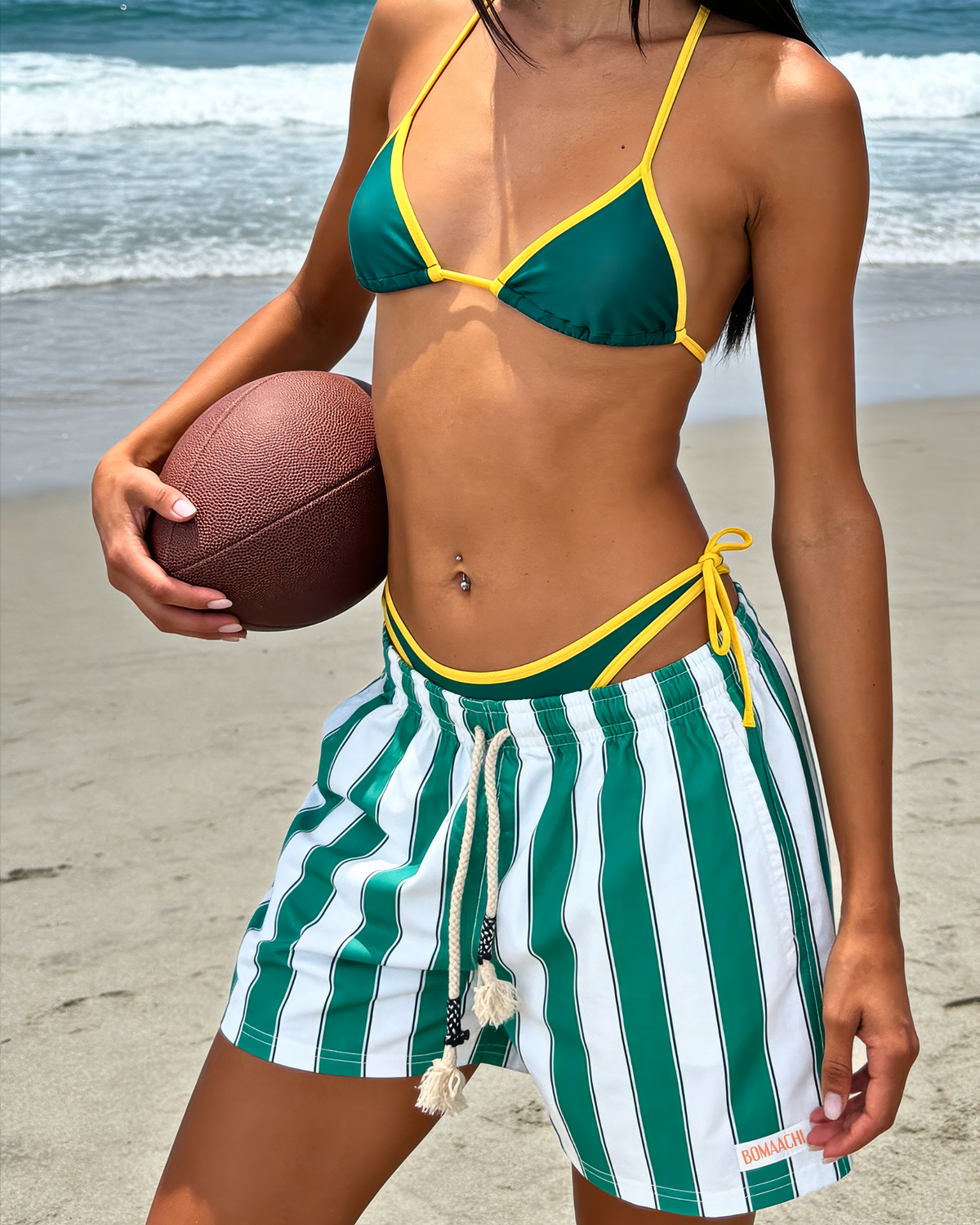 Wide Striped Boxer Shorts by BOMAACHI