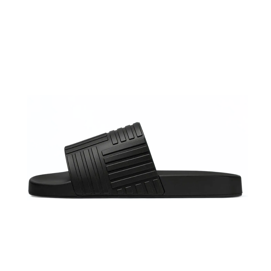 Bottega Veneta Rubber Slides Black by Bottega Veneta