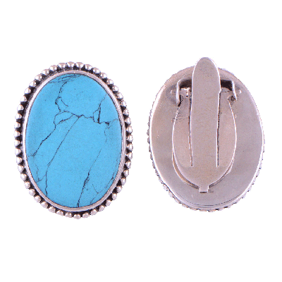 925 Sterling Silver Turquoise Mens Earrings - R7300000-2