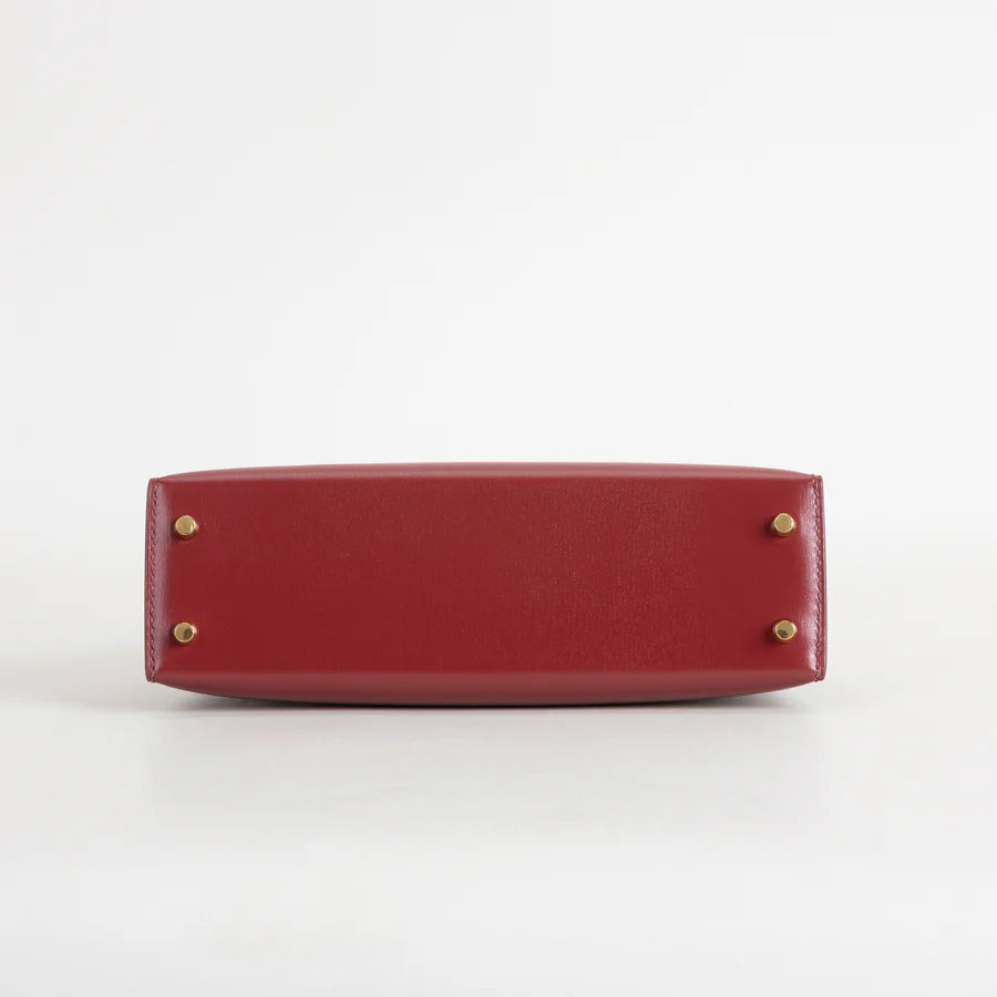 Hermès Mini Kelly II 20 – Rouge H Box Calf Leather with Gold Hardware (GHW) - Zeuskicks