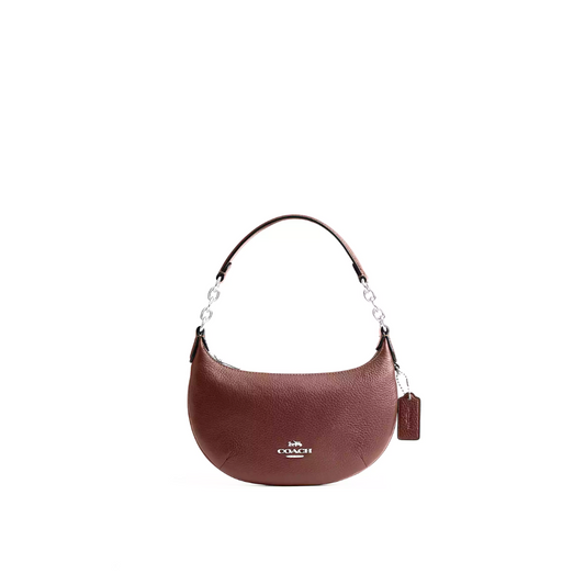 COACH Mini Payton Bag pebbled leather Silver Maple by COACH