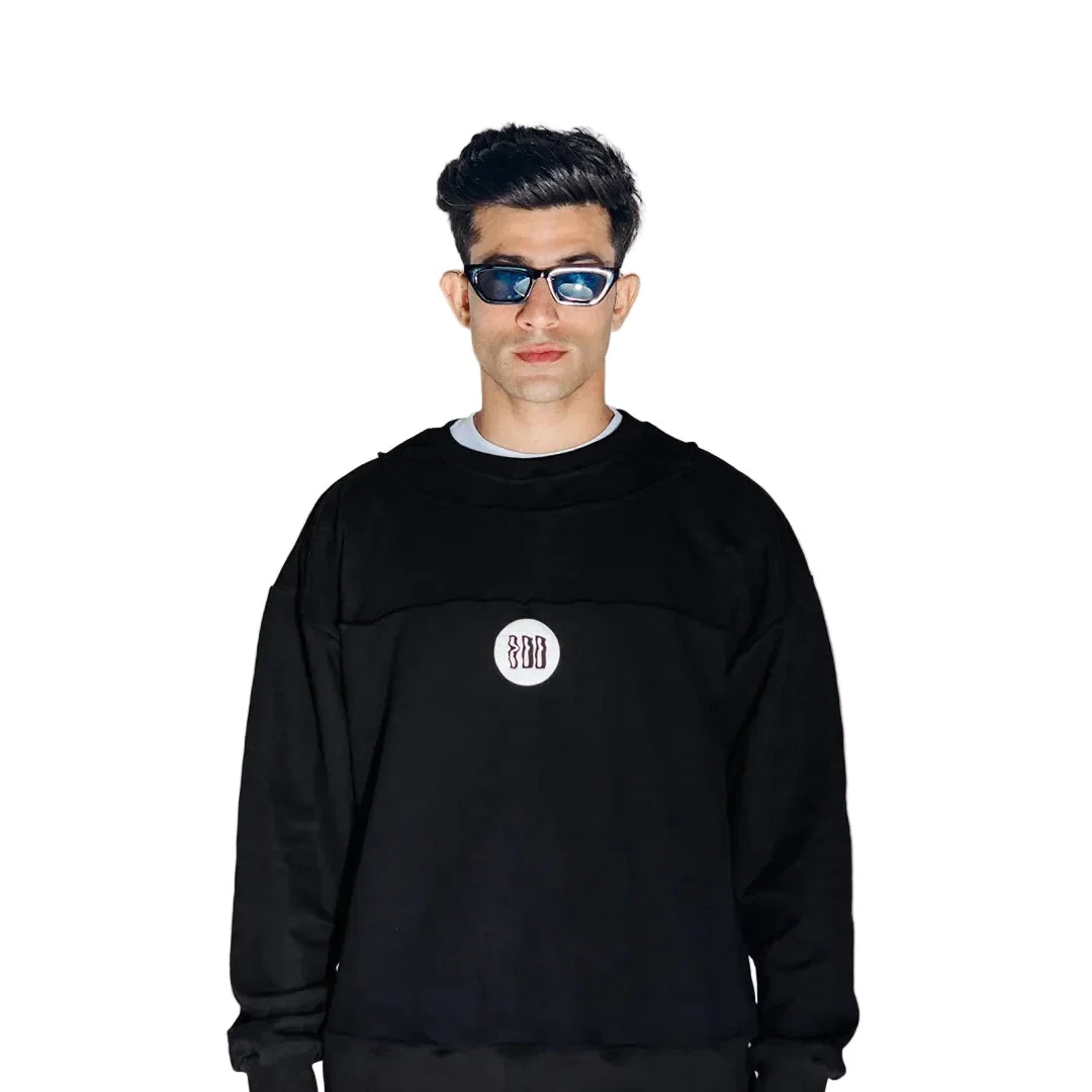 Black Scribble Sweatshirt by oddnoteven