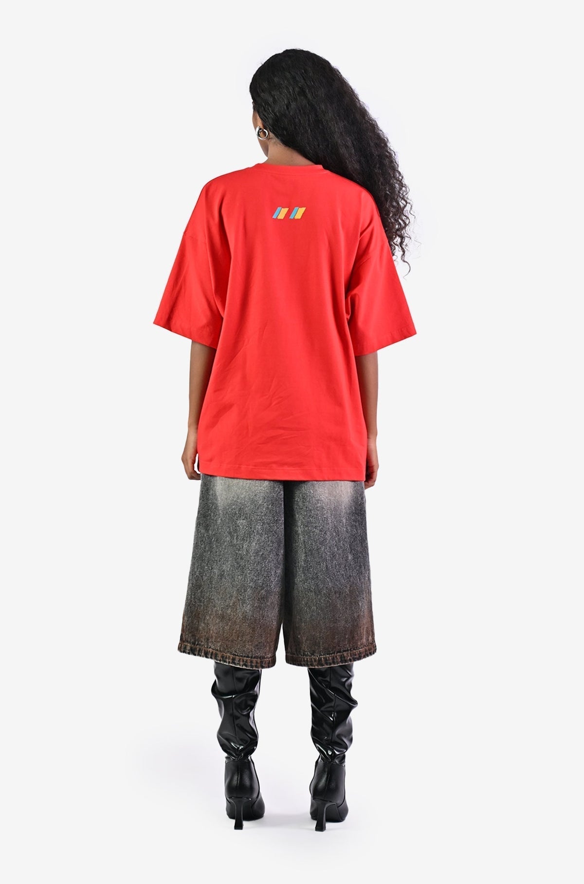 Doodle man t-shirt - Red by HUEMN