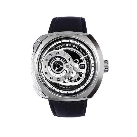 Men’s SevenFriday Q1/01 Automatic Watch – Round Industrial Design, Domed Glass - Zeuskicks