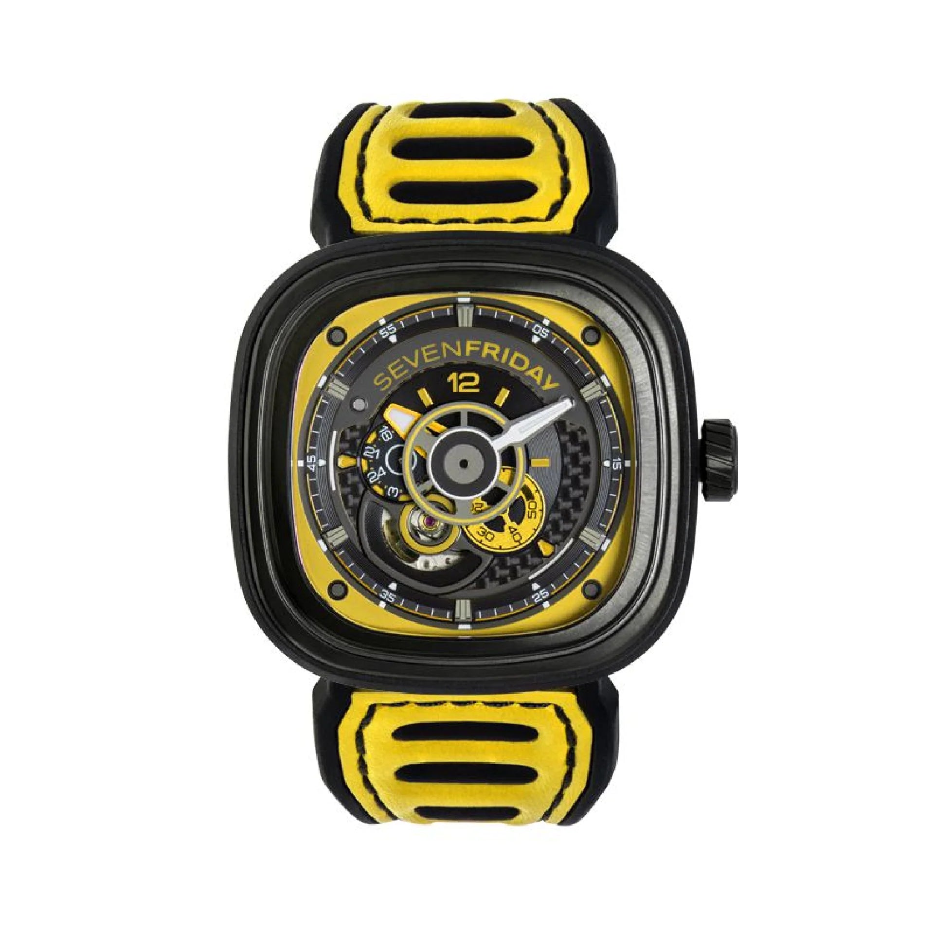 Men’s SEVENFRIDAY P3B/03 “Racing Team Yellow” Automatic Watch - Zeuskicks