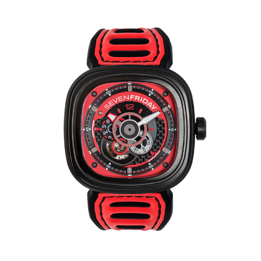 Men’s SevenFriday P3B/06 Racing Team Red Automatic Watch - Zeuskicks
