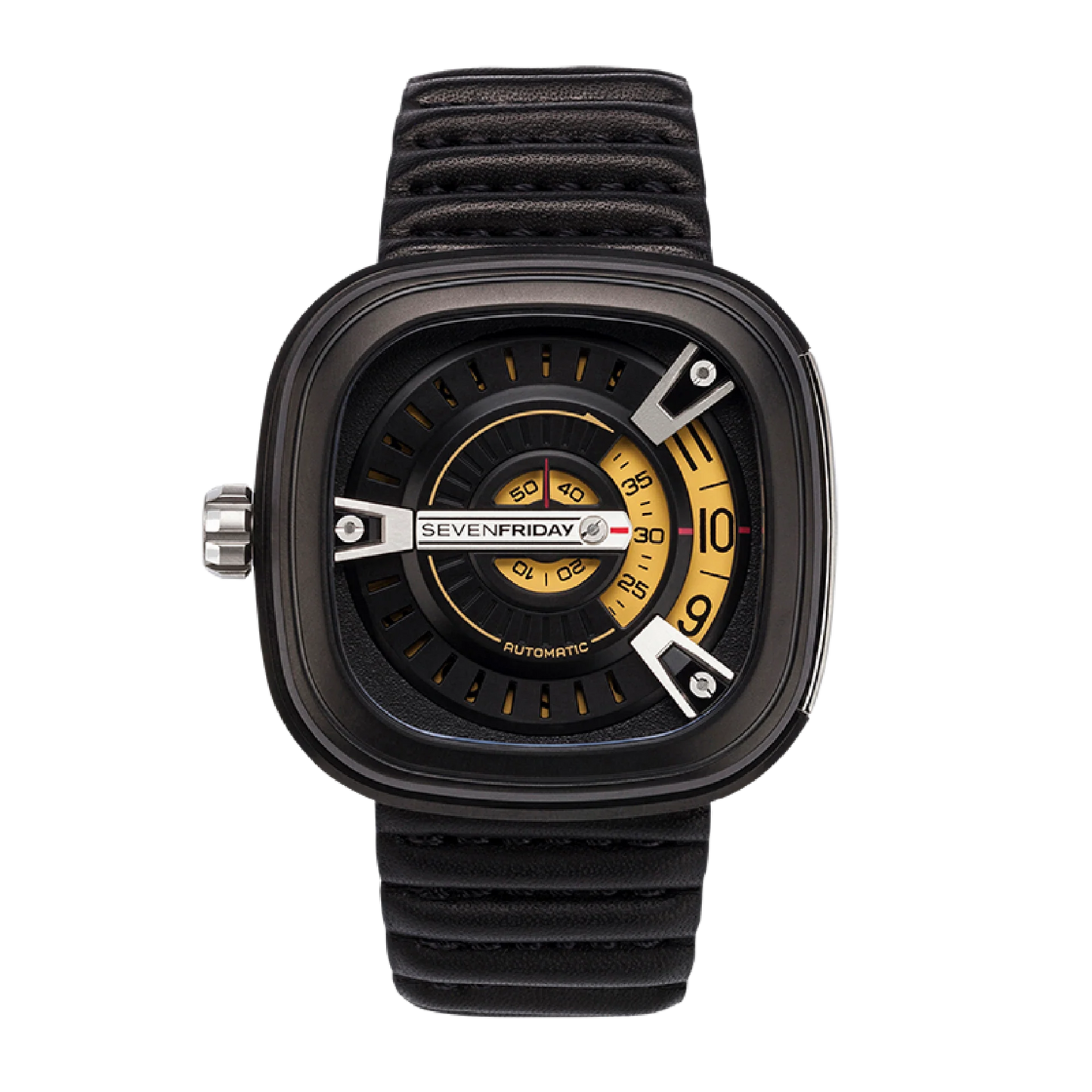 Men’s SevenFriday M2/01 Automatic Watch Black PVD - Zeuskicks