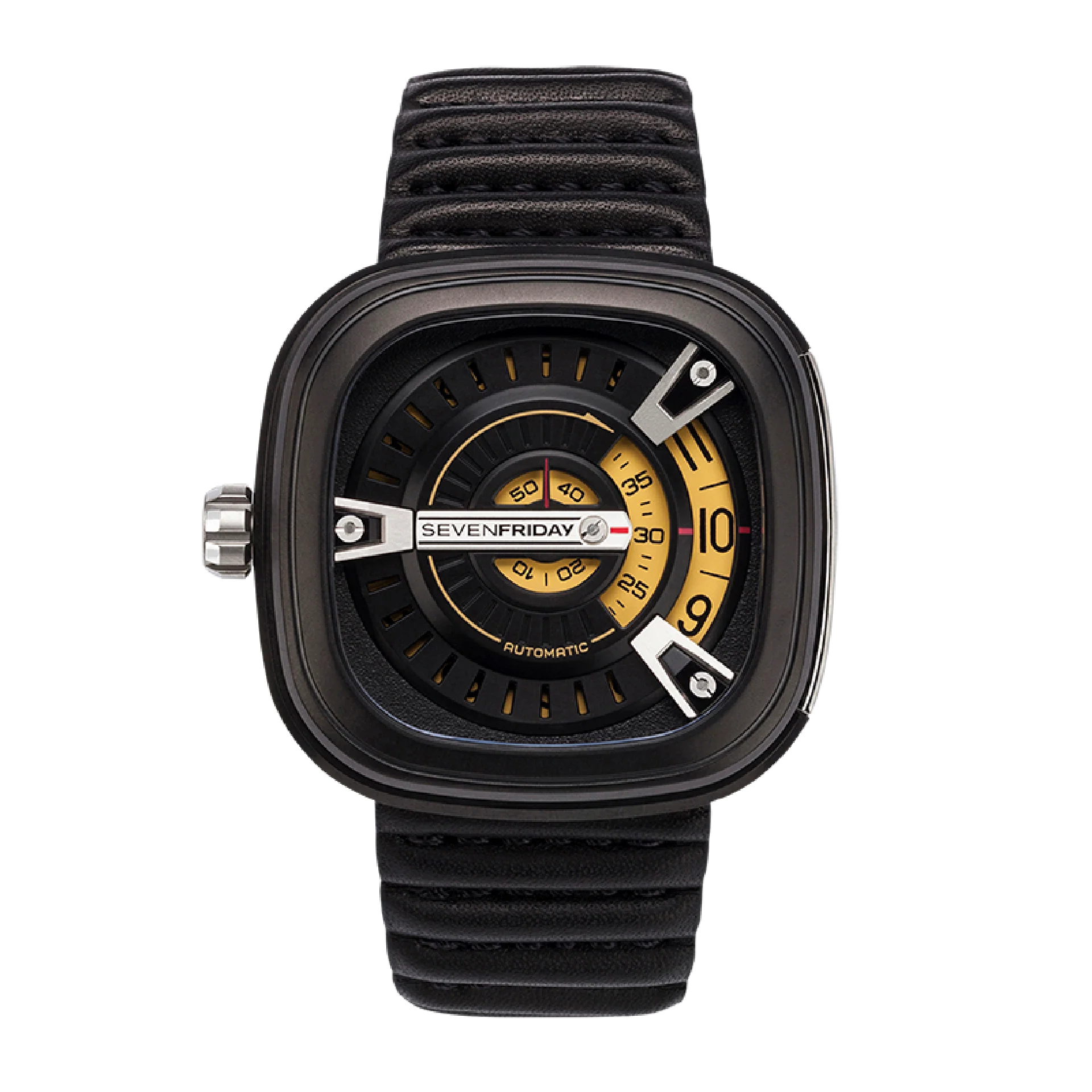 Men’s SevenFriday M2/01 Automatic Watch Black PVD - Zeuskicks