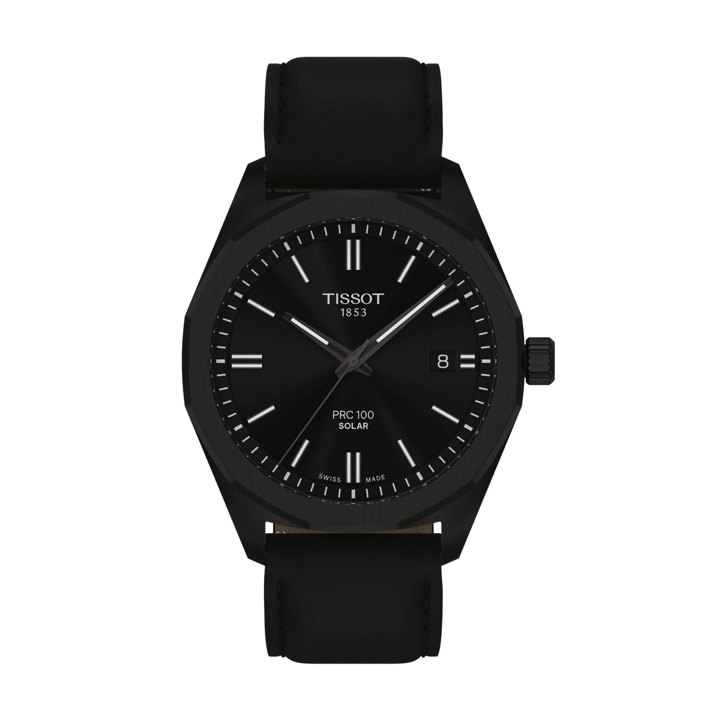 Tissot PRC 100 Solar 39mm T151.422.36.051.00 – Black Dial, Black Leather