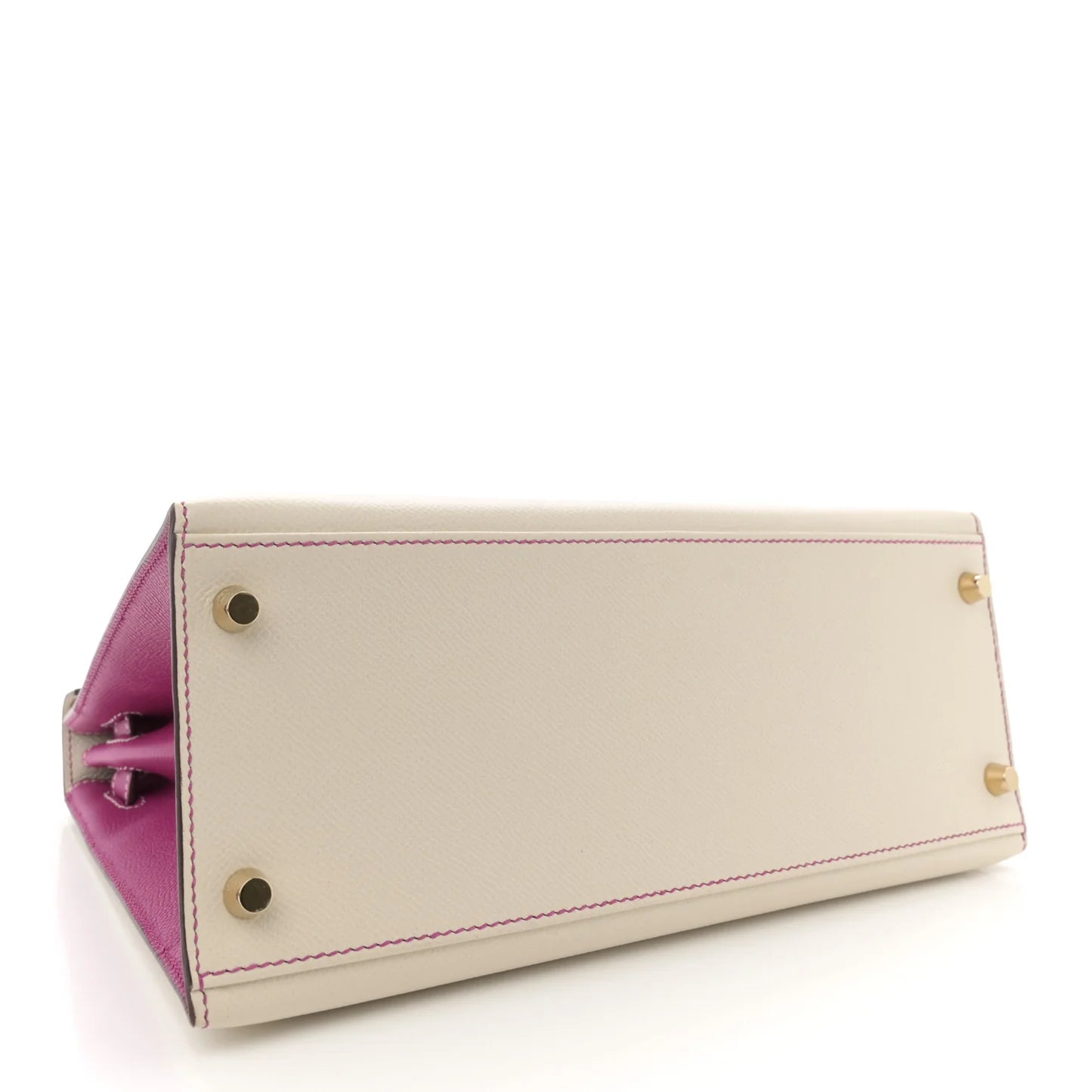 Hermès Horseshoe Kelly Sellier 28 – Craie & Rose Pourpre (2018, Gold Hardware)