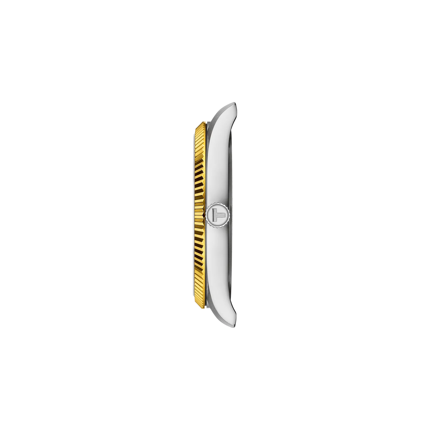 Tissot Ballade 40mm T156.410.22.031.00 – Silver Guilloché Dial, Grey & Yellow Gold PVD Bracelet