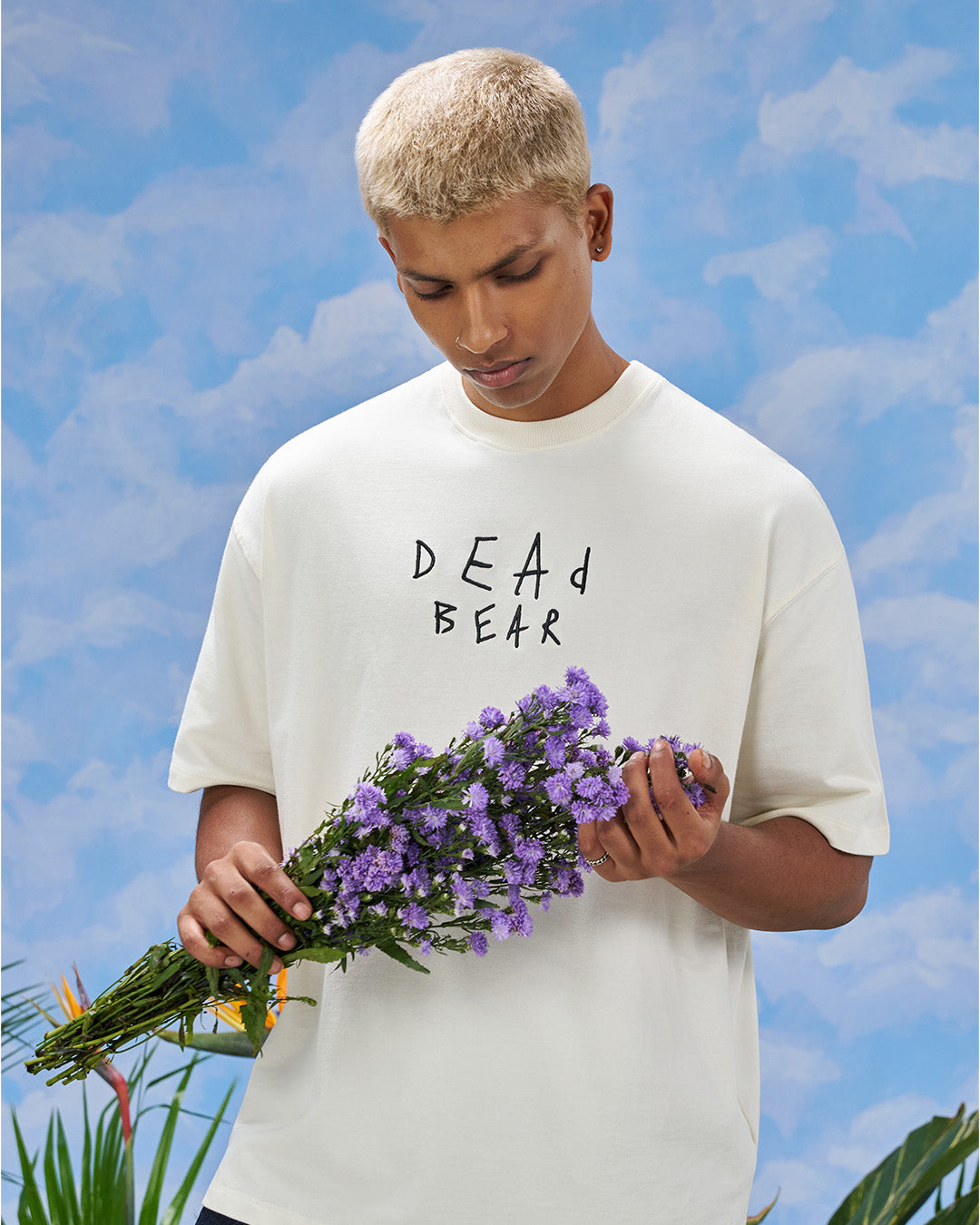 Scribbled Logo Tee Cream by DEADBEAR
