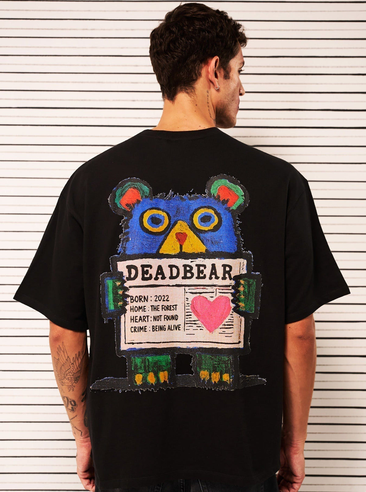 Mugshot Tee Black by DEADBEAR