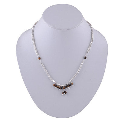 925 Sterling Silver Tiger's Eye Necklace - R6800000-50