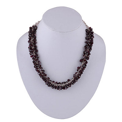 925 Sterling Silver Garnet Necklace - R6800000-77