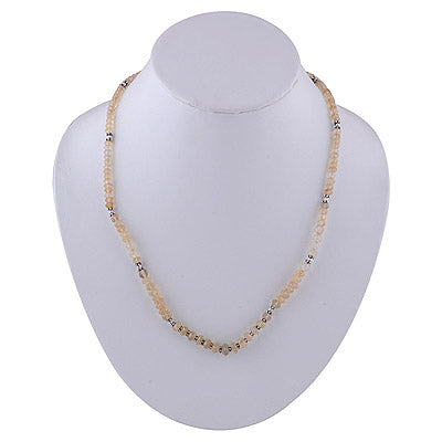 925 Sterling Silver Citrine Cut Stone Necklace - R6800001-48