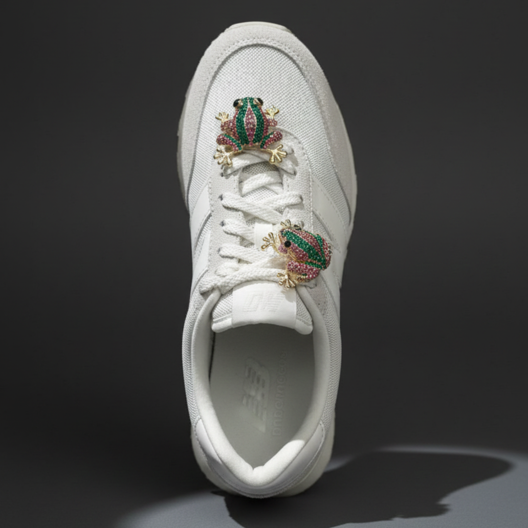 Jewel Frog Sneaker Charm | Statement Shoe Charm for Nike, Jordan & Adidas By KNOTTY by KNOTTY